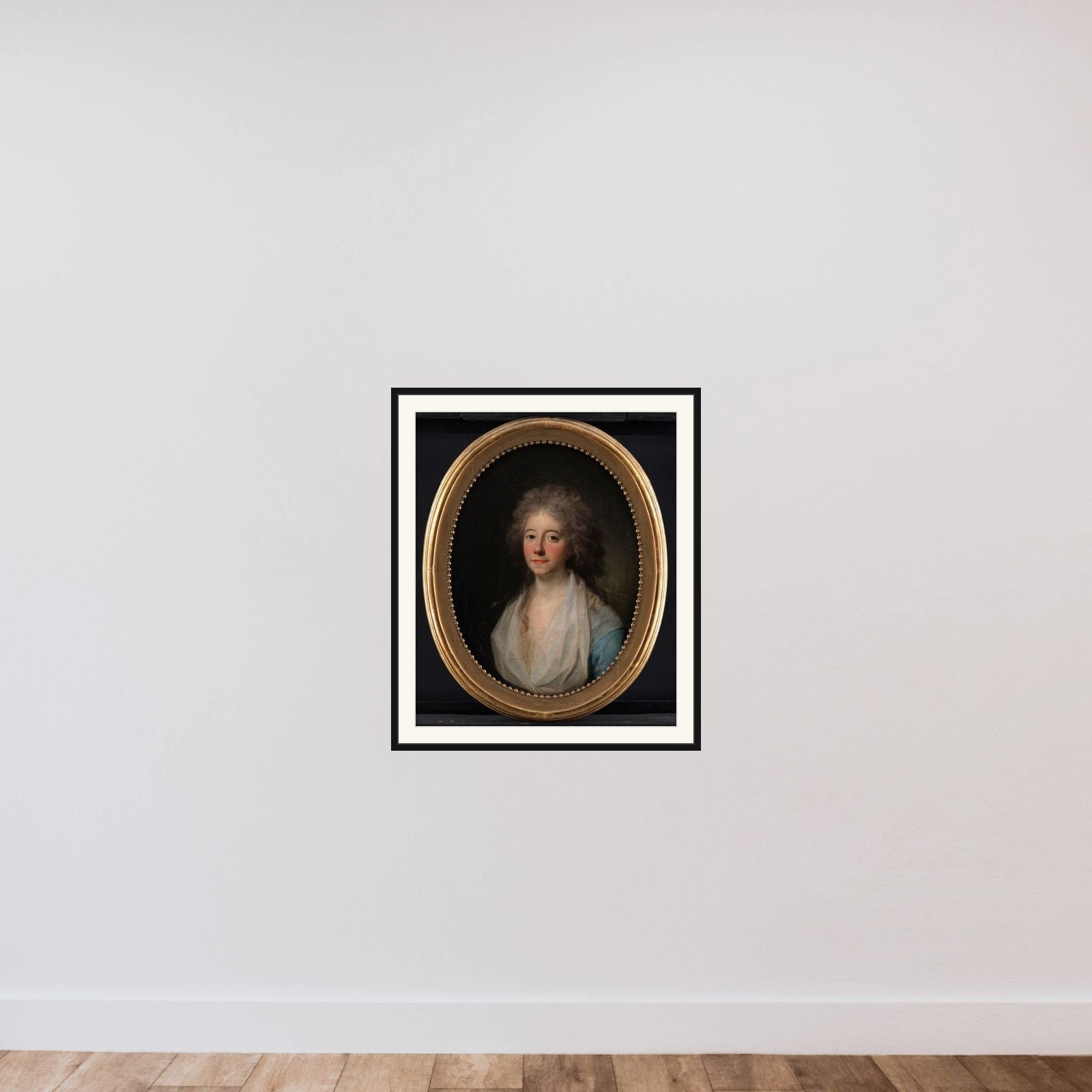 Elisabeth (Lisa) de la Calmette, f. baronesse Iselin framed — shown to scale