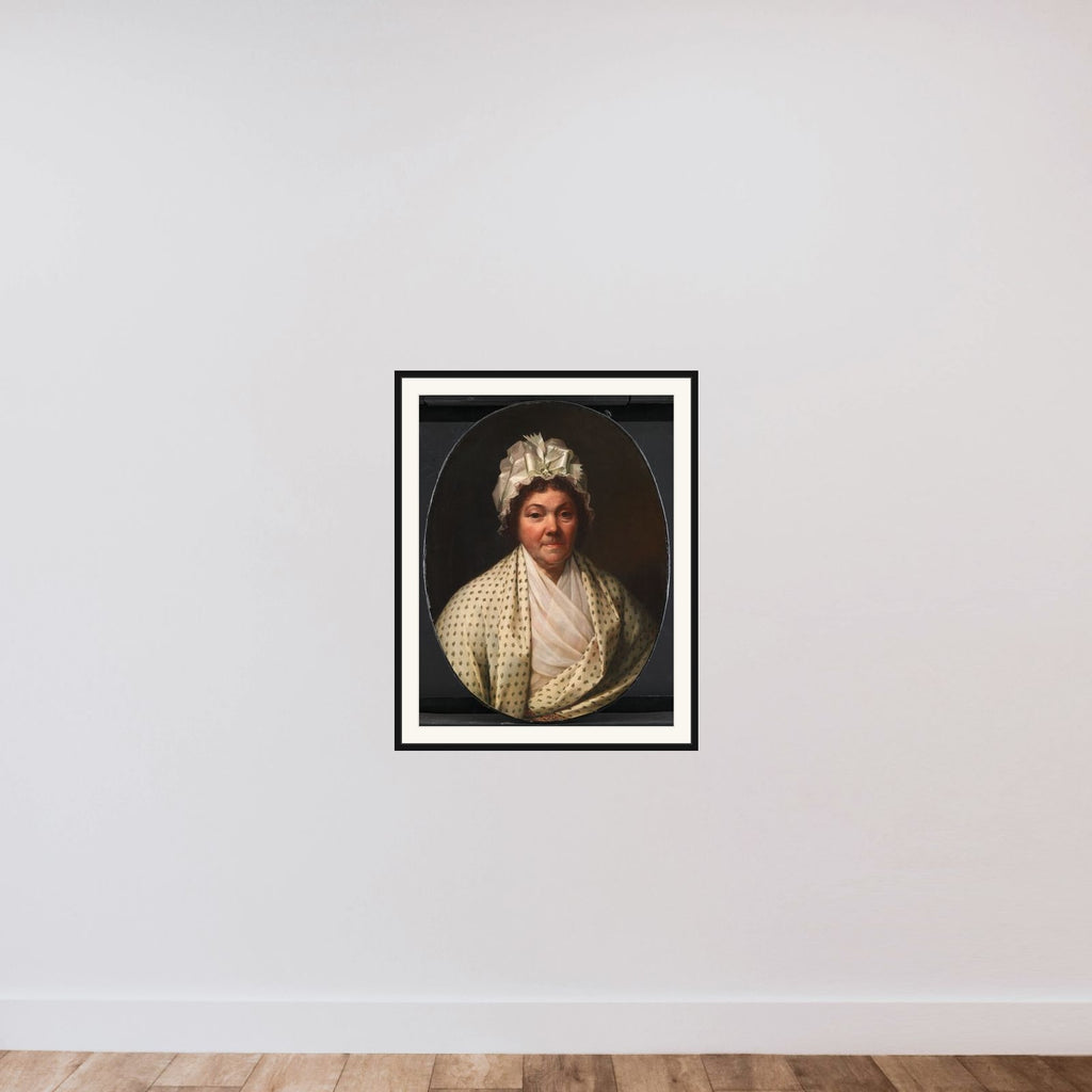 Fru Schouw, enke efter urtekræmmer Schouw, mor til Poul Johan Schouw framed — shown to scale