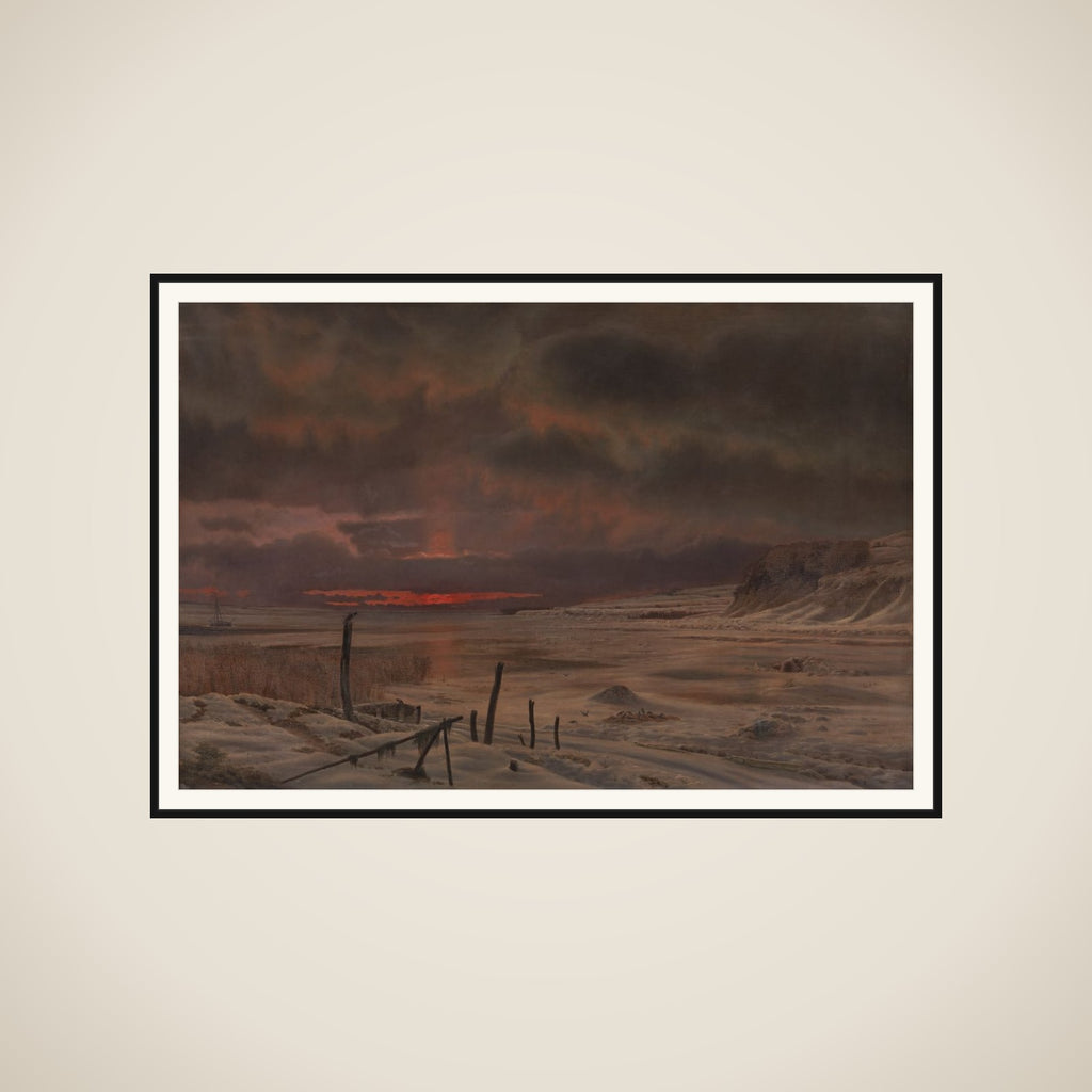 Vinteraften ved en dansk fjord framed
