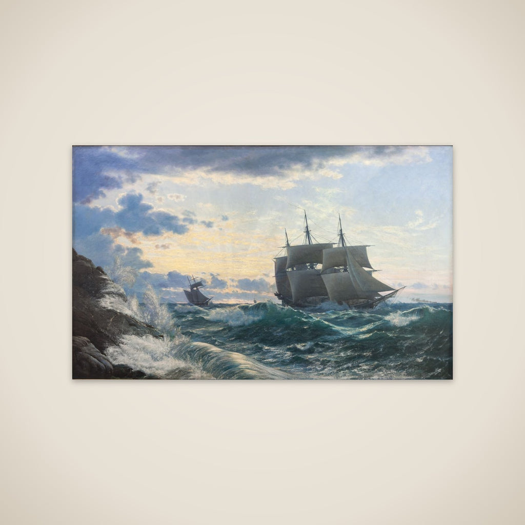 Skibe som morgenen efter en storm klarer landet for sig unframed print