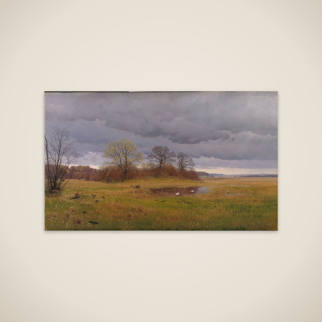 Forårslandskab med regnbyger. Sydsjælland unframed print
