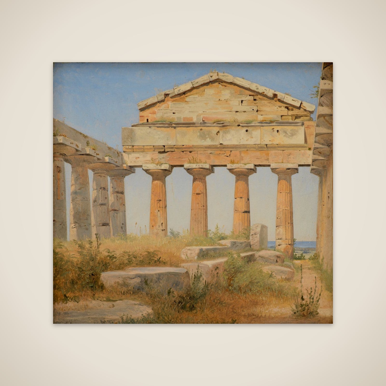 Athenatemplet i Pæstum unframed print