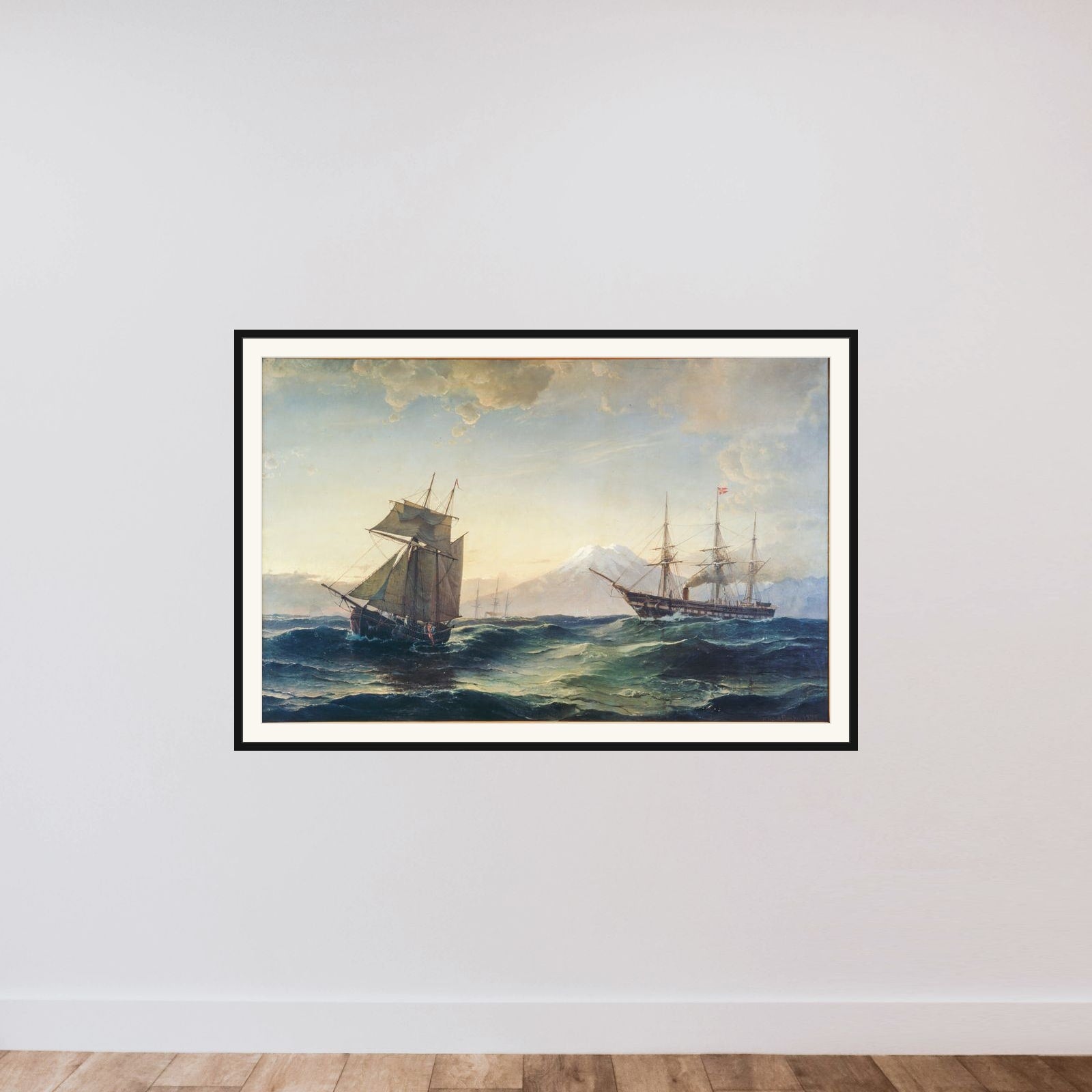 Under Island framed — shown to scale
