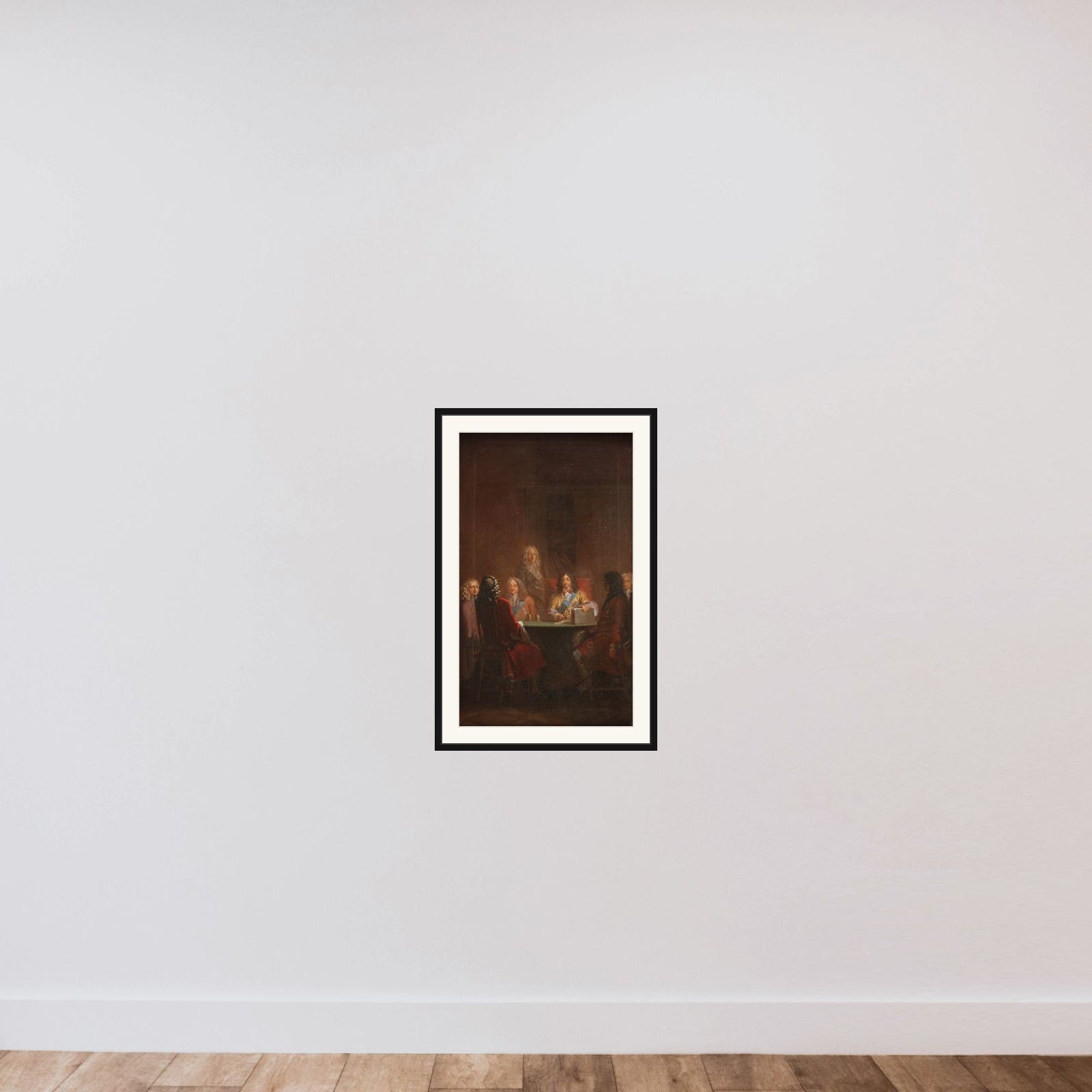 Christian V giver Danske Lov 1683 framed — shown to scale