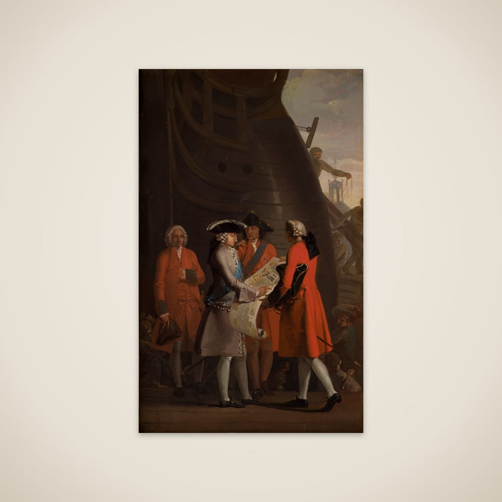 Dokken anlægges under Christian VI unframed print