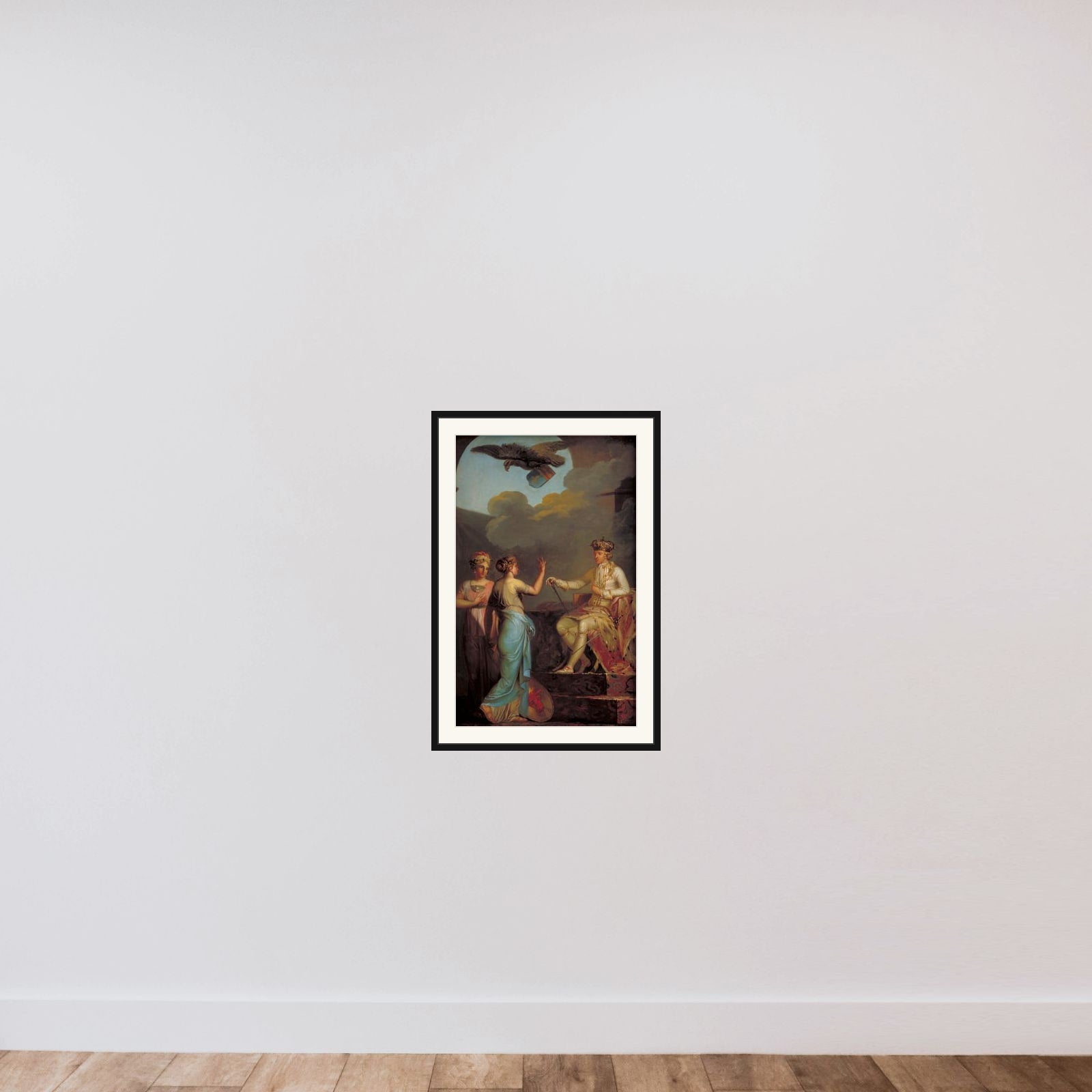 Christian VII forener den hertugelige med den kongelige del af Holsten i 1773 framed — shown to scale