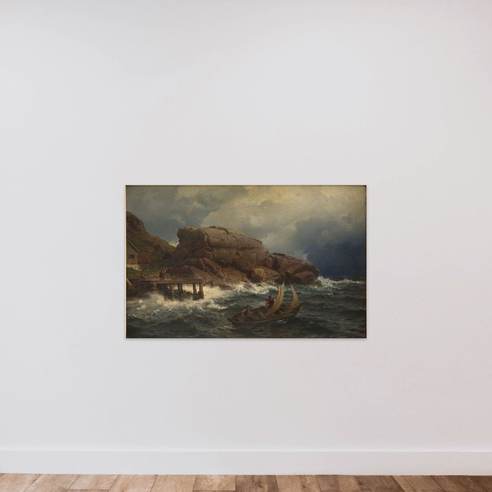 En norsk søhavn unframed — shown to scale