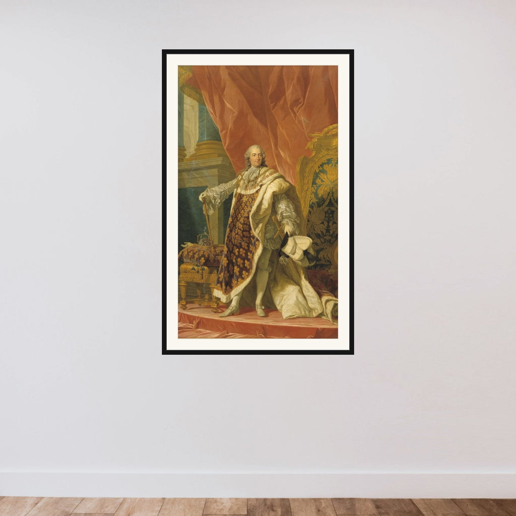 Ludvig XV af Frankrig (1710-1774) framed — shown to scale