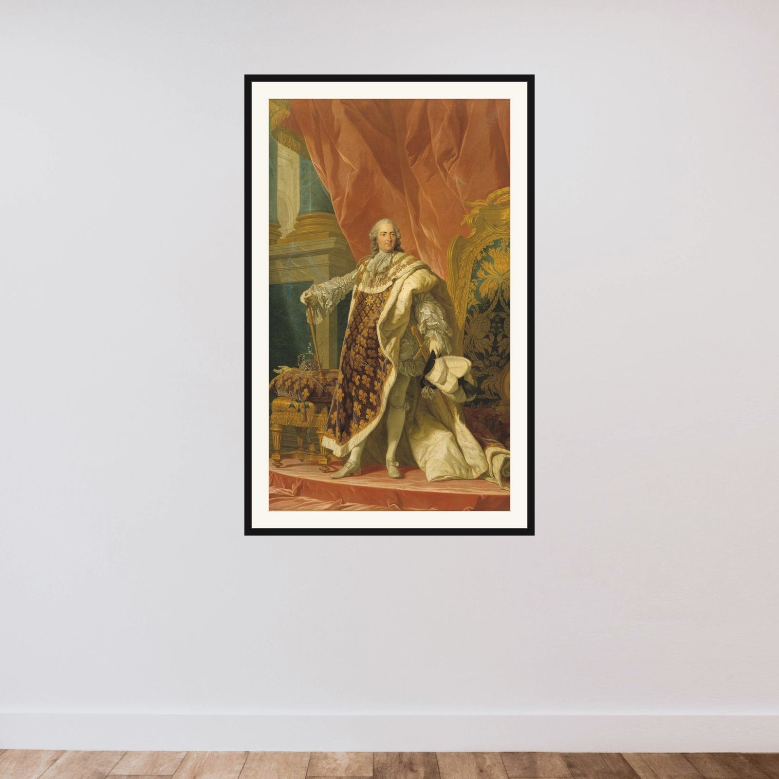 Ludvig XV af Frankrig (1710-1774) framed — shown to scale