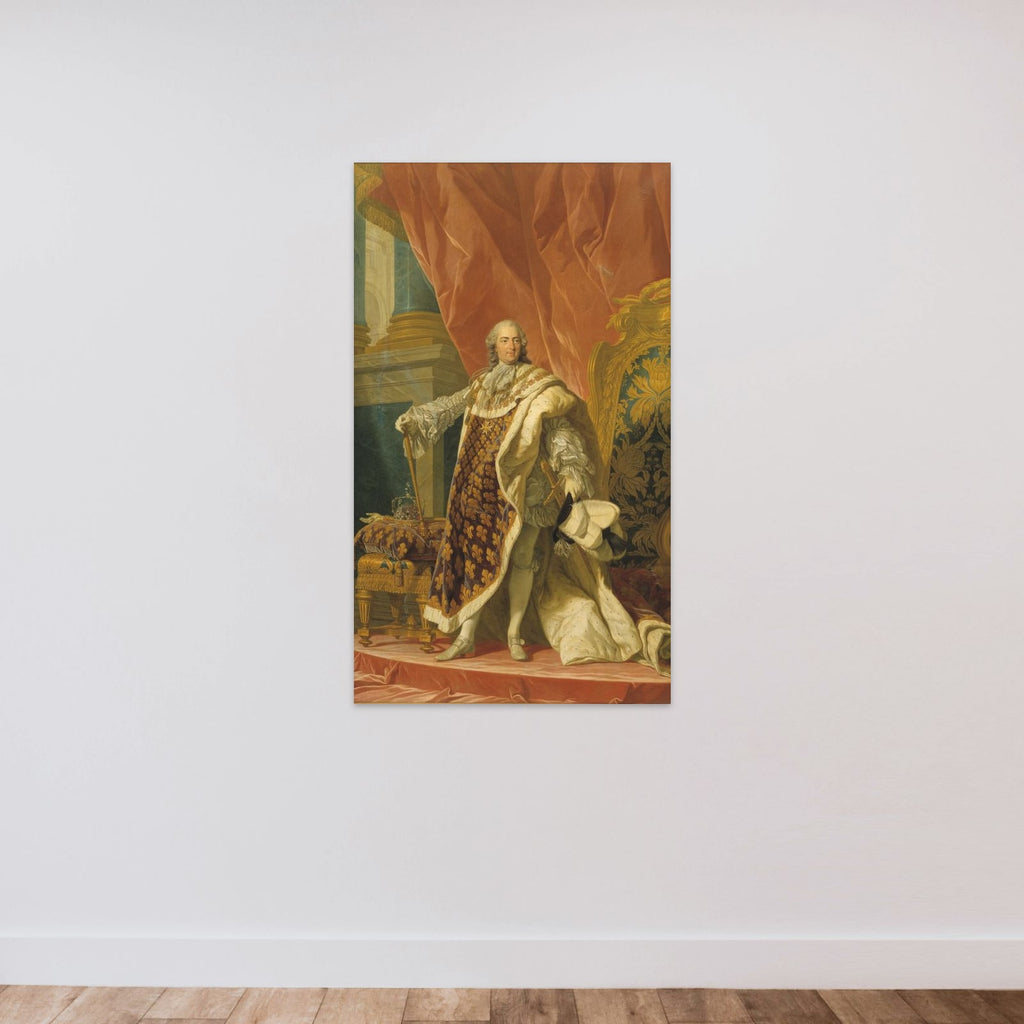 Ludvig XV af Frankrig (1710-1774) unframed — shown to scale