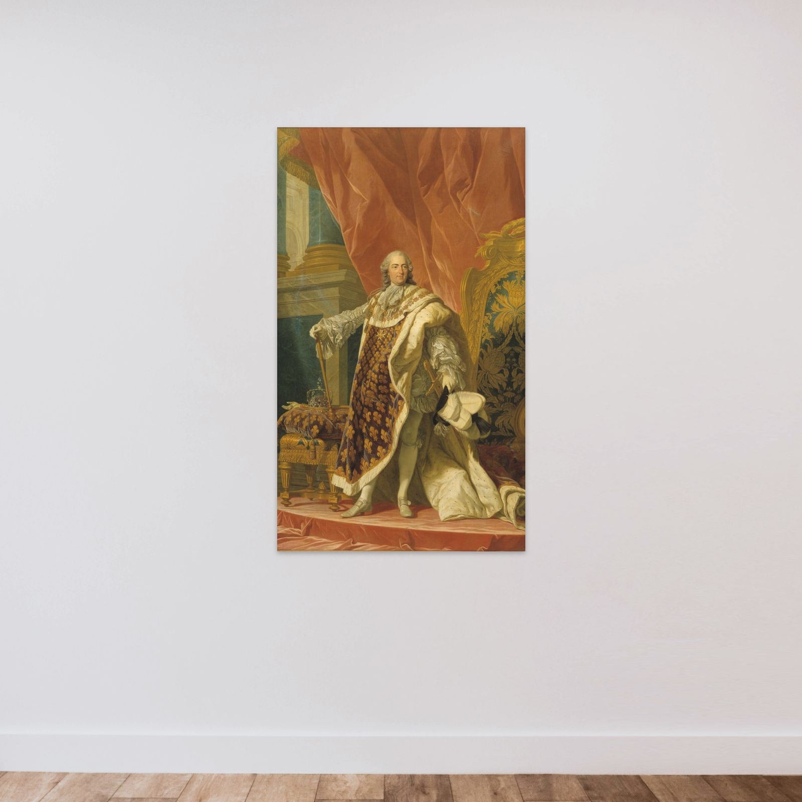 Ludvig XV af Frankrig (1710-1774) unframed — shown to scale