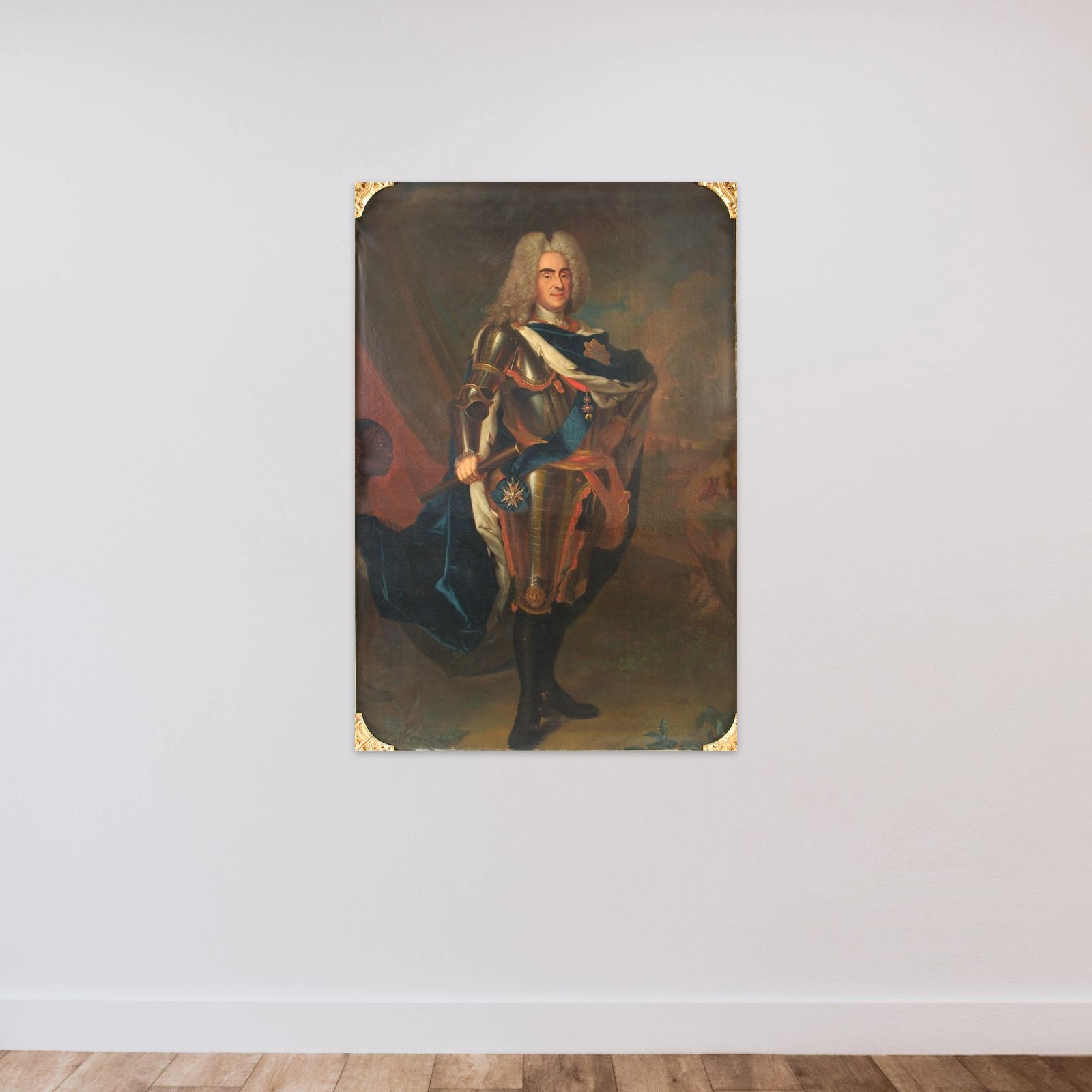 August II af Polen unframed — shown to scale
