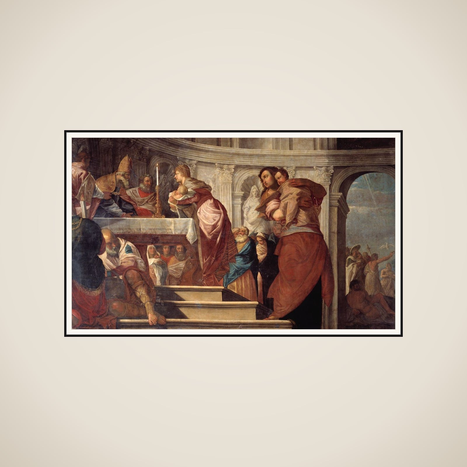 Jesusbarnets fremstilling i templet og Kristi dåb framed