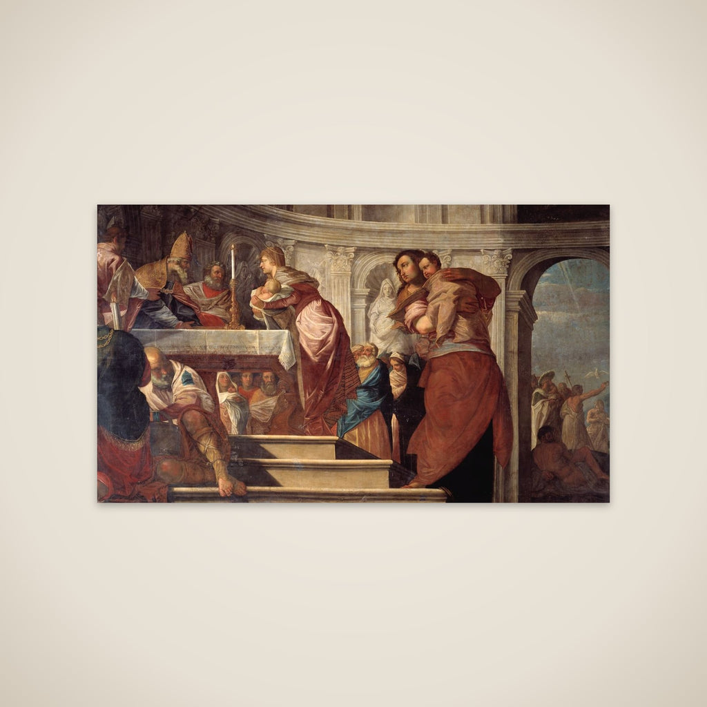 Jesusbarnets fremstilling i templet og Kristi dåb unframed print
