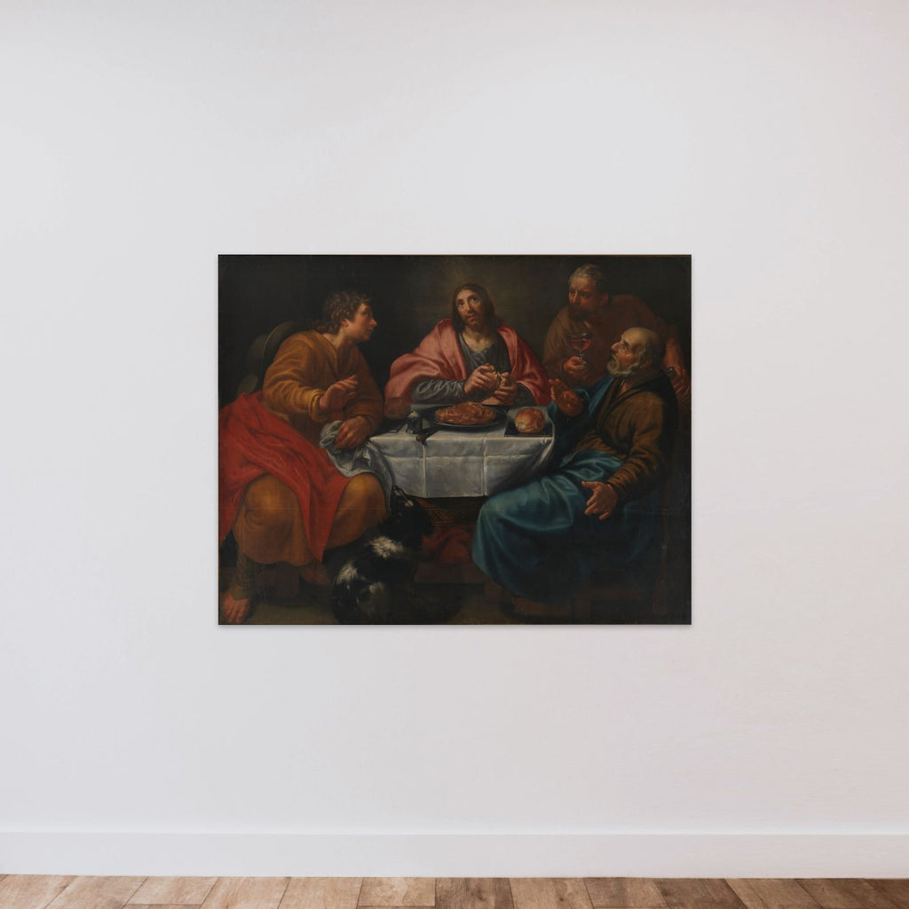 Kristus i Emmaus unframed — shown to scale