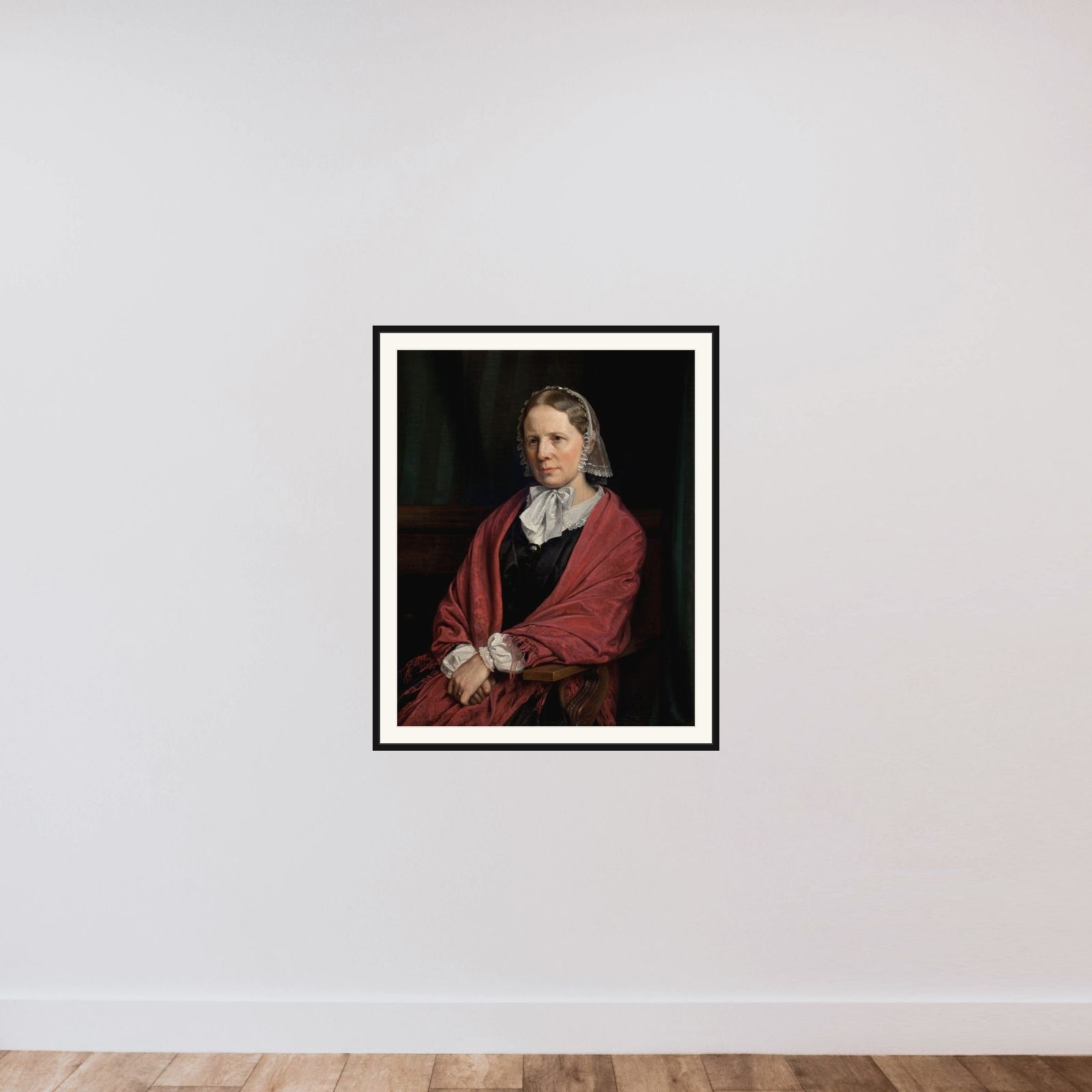 Amalie Elisabeth Freund, f. von Würden. Billedhuggeren H. E. Freunds hustru framed — shown to scale
