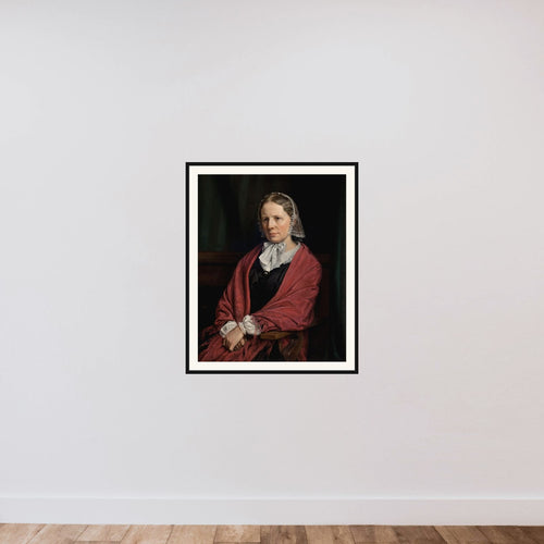 Amalie Elisabeth Freund, f. von Würden. Billedhuggeren H. E. Freunds hustru framed — shown to scale