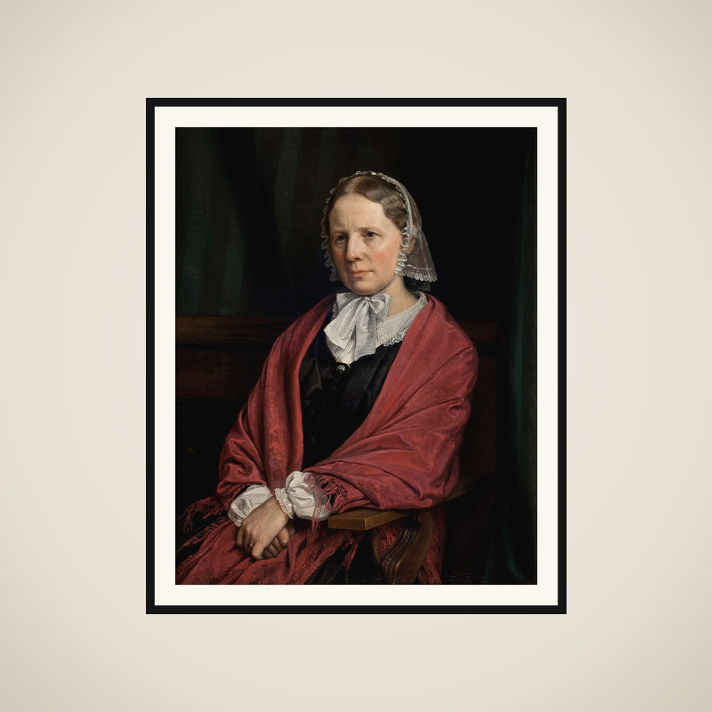 Amalie Elisabeth Freund, f. von Würden. Billedhuggeren H. E. Freunds hustru framed