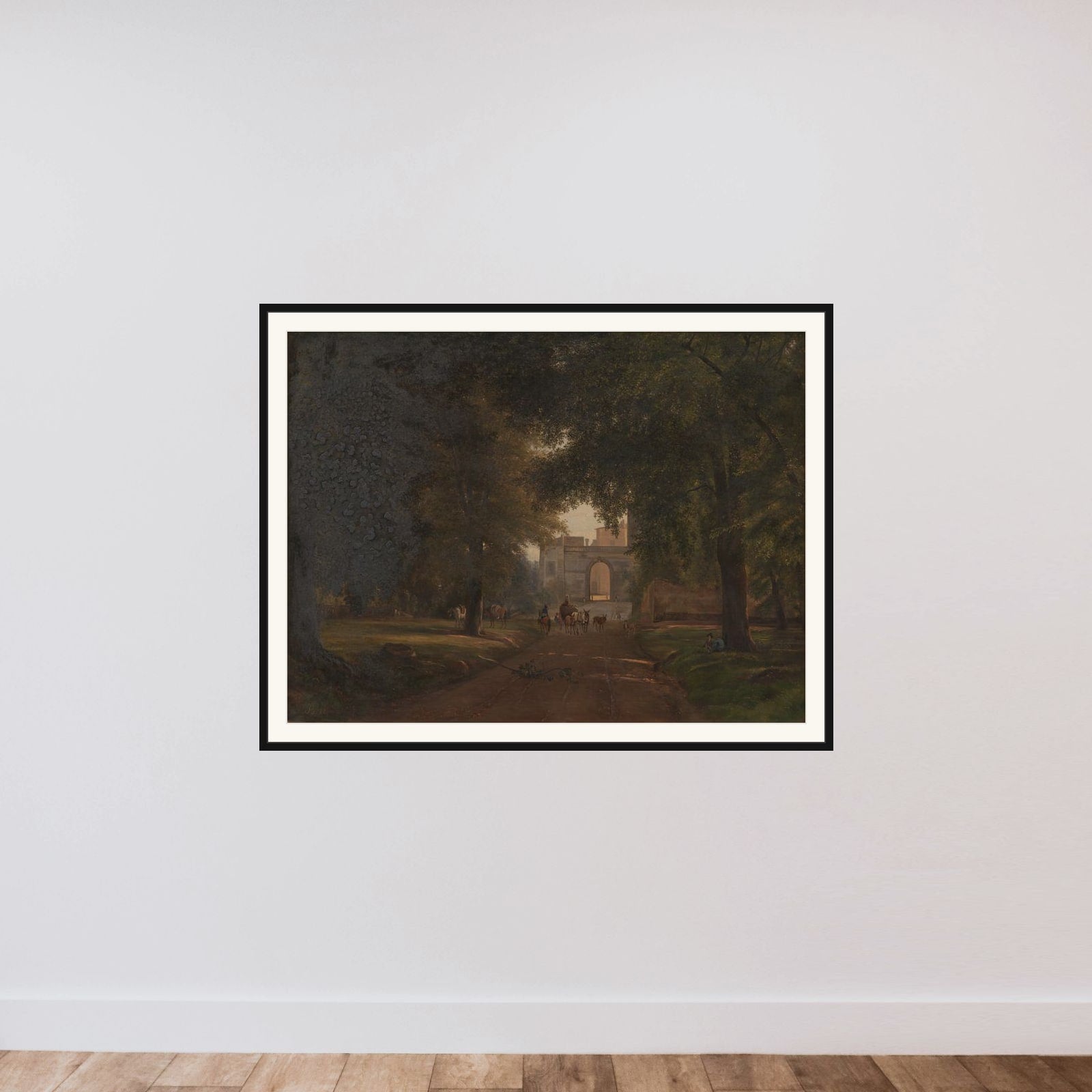 Ved Ariccia framed — shown to scale