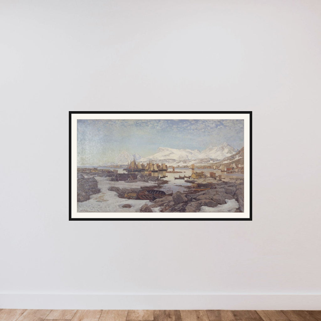 En forårsdag i Lofoten framed — shown to scale