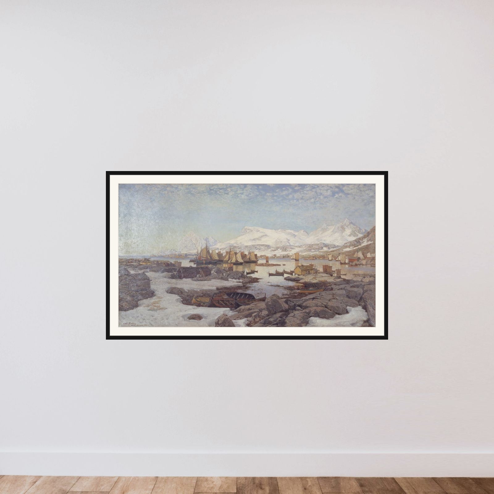 En forårsdag i Lofoten framed — shown to scale