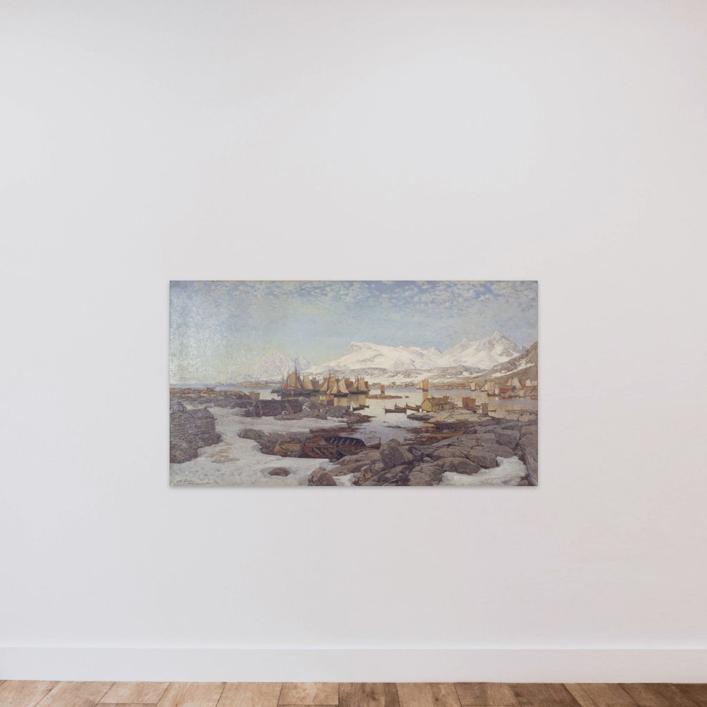 En forårsdag i Lofoten unframed — shown to scale