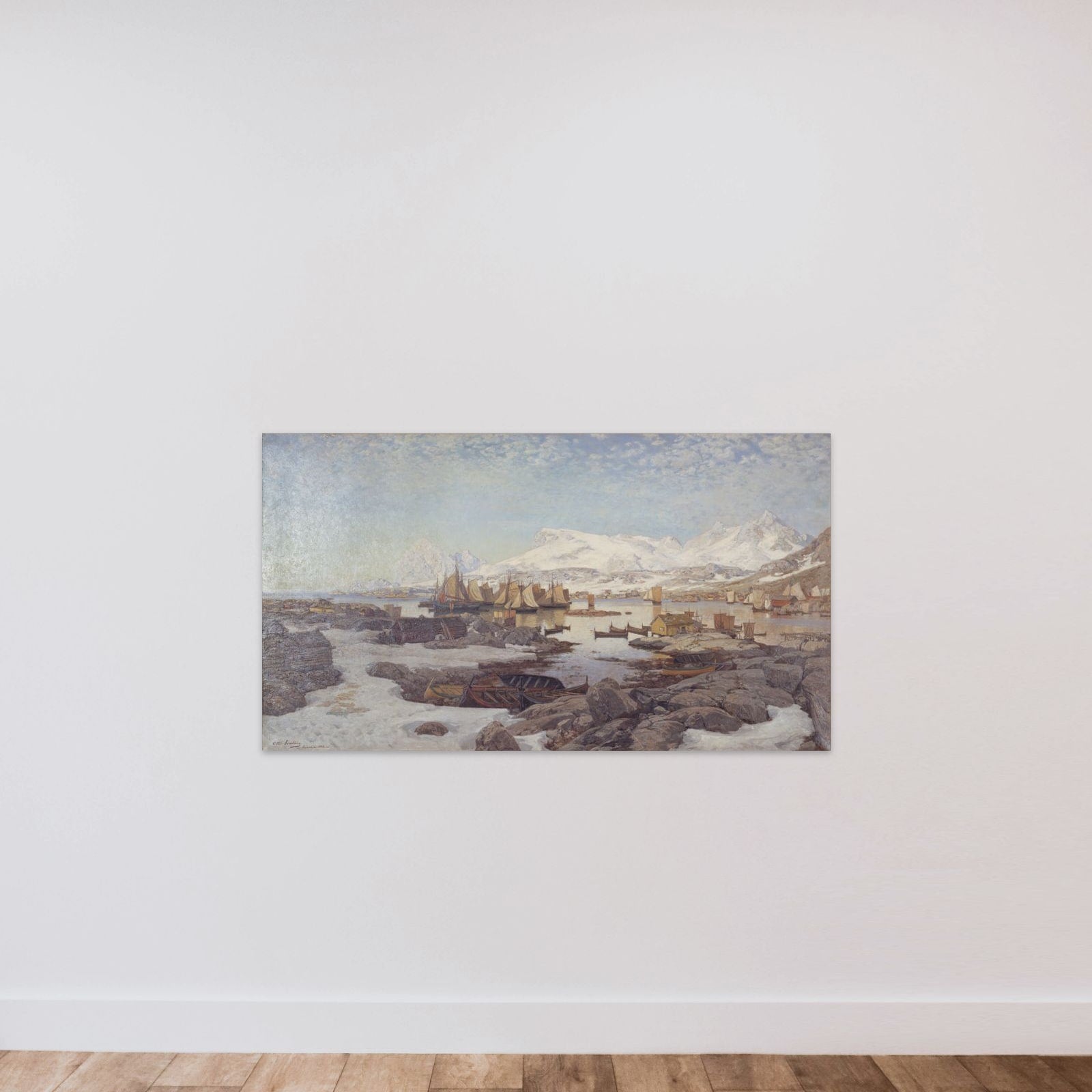 En forårsdag i Lofoten unframed — shown to scale