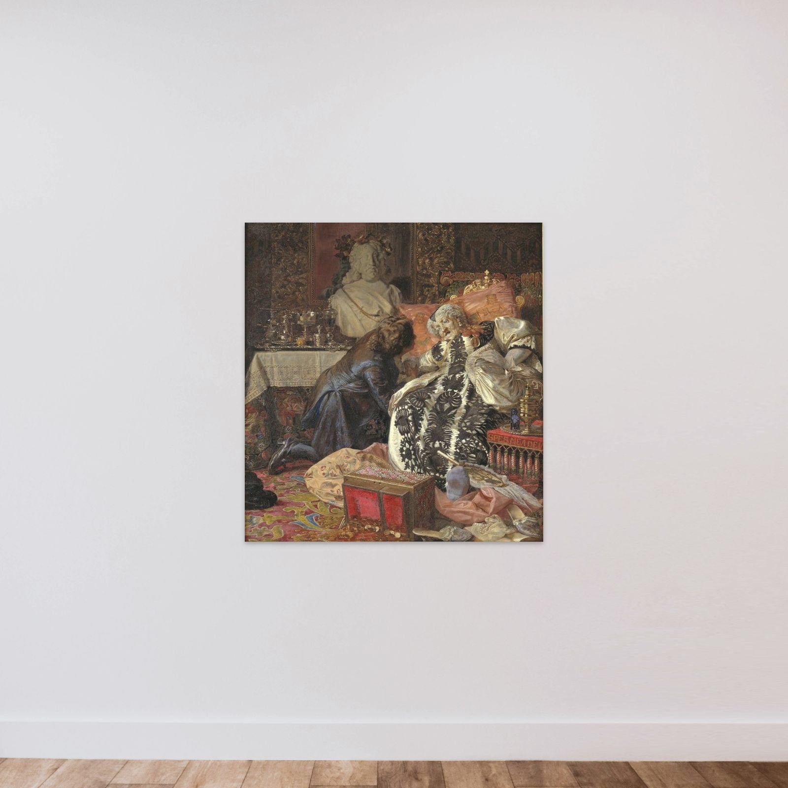 Dronning Sophie Amalies død unframed — shown to scale