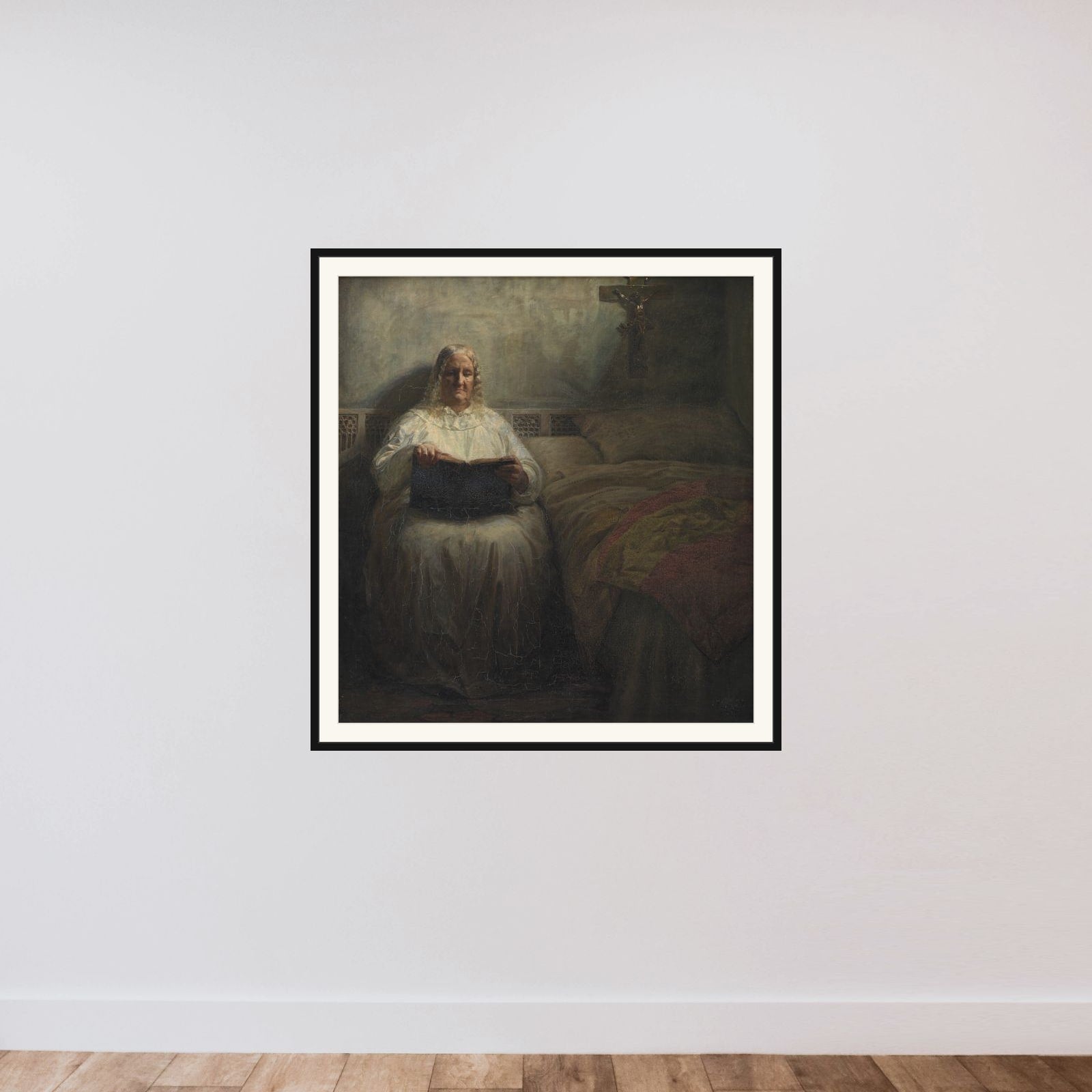 Leonora Christina i Maribo Kloster framed — shown to scale