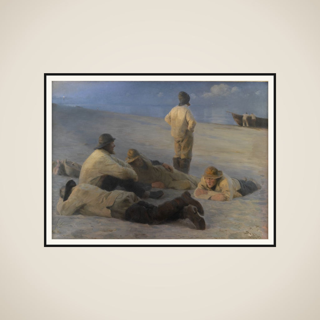 Fiskere på Skagens strand framed