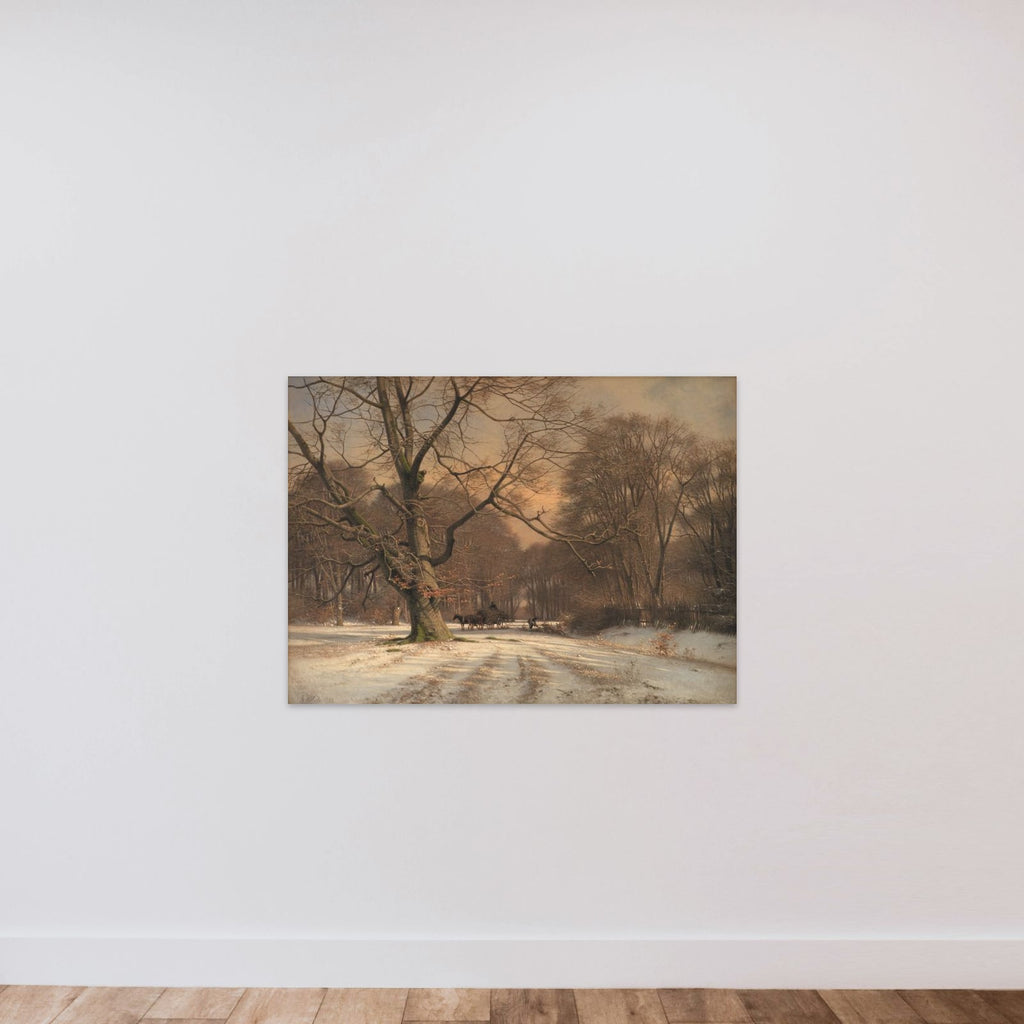 Vinterlandskab. Motiv fra Jægersborg Dyrehave unframed — shown to scale