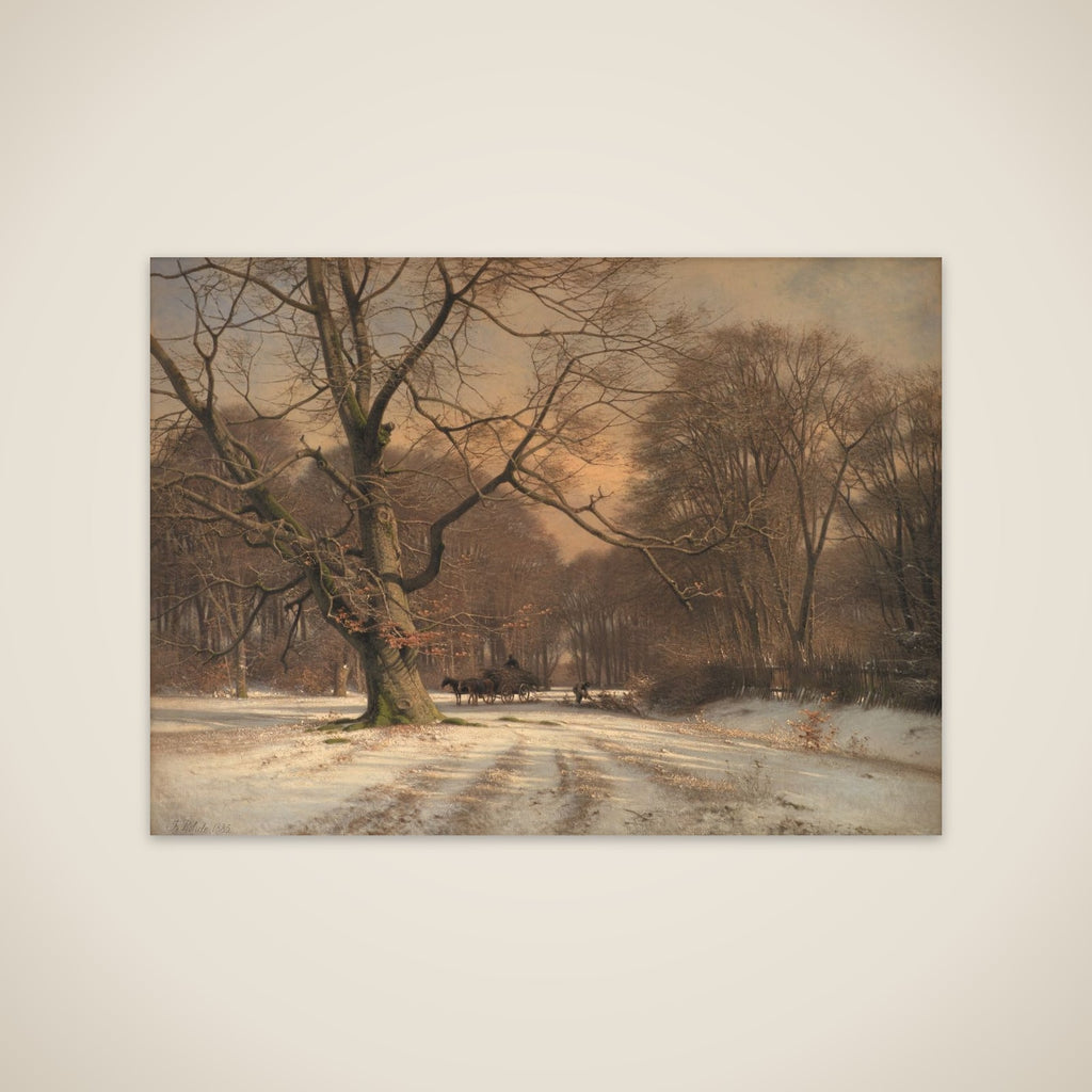 Vinterlandskab. Motiv fra Jægersborg Dyrehave unframed print