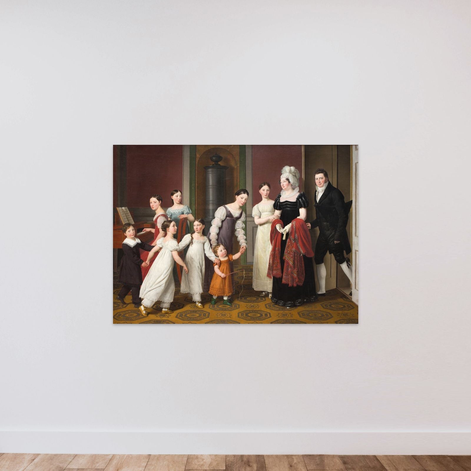 Familien Nathanson unframed — shown to scale
