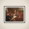 Tre unge piger. Kunstnerens søstre Alvilde, Ida, Henriette framed