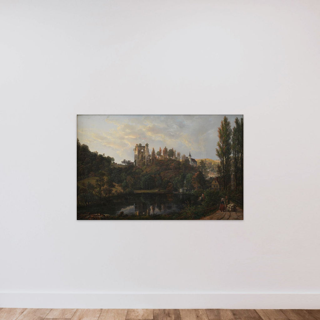Slotsruinen i Tharandt unframed — shown to scale