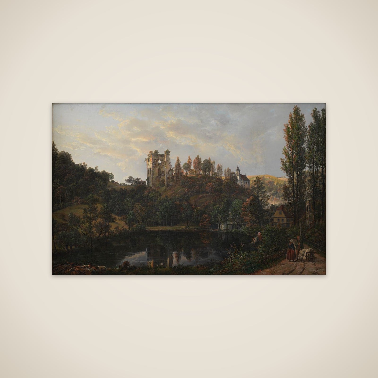 Slotsruinen i Tharandt unframed print
