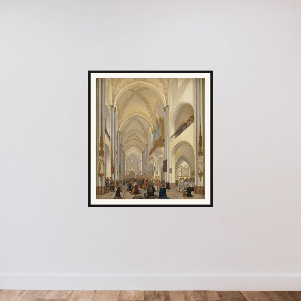 Det indre af Roskilde Domkirke framed — shown to scale