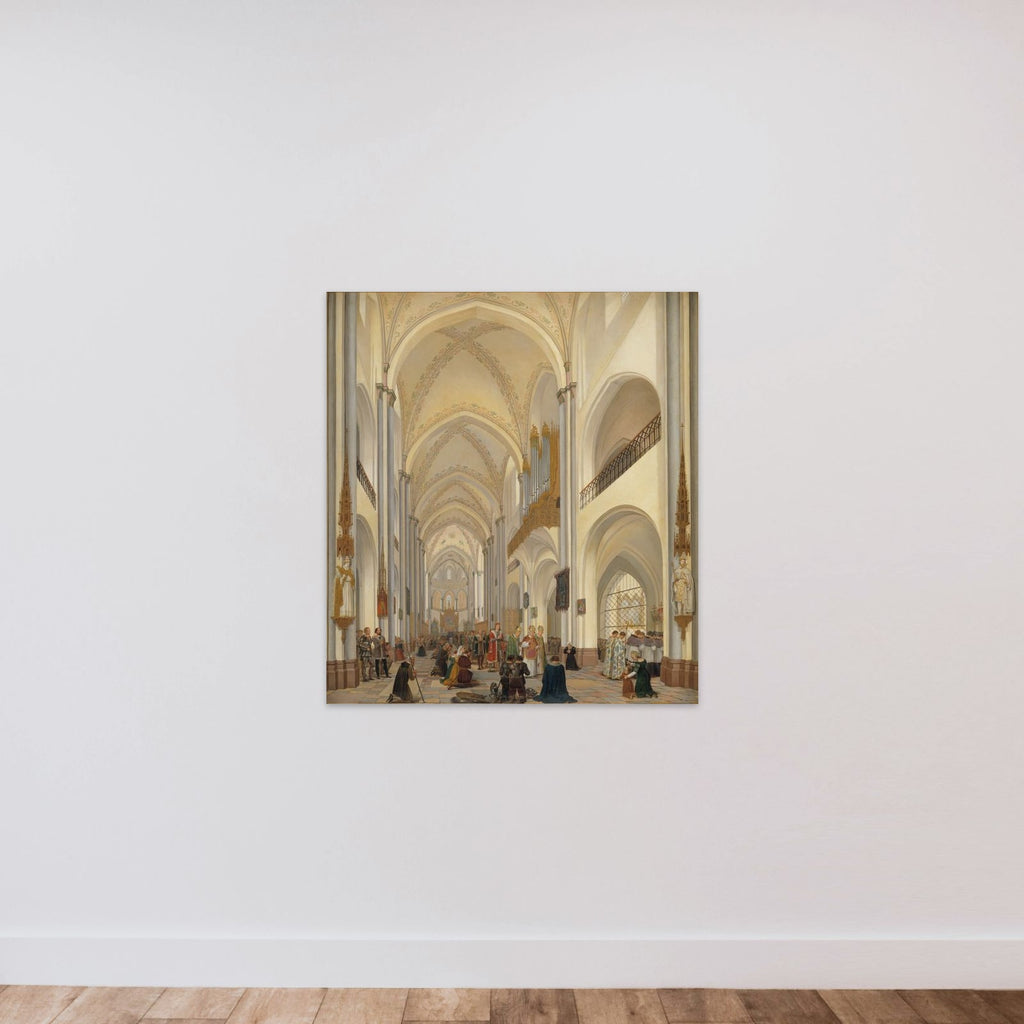 Det indre af Roskilde Domkirke unframed — shown to scale