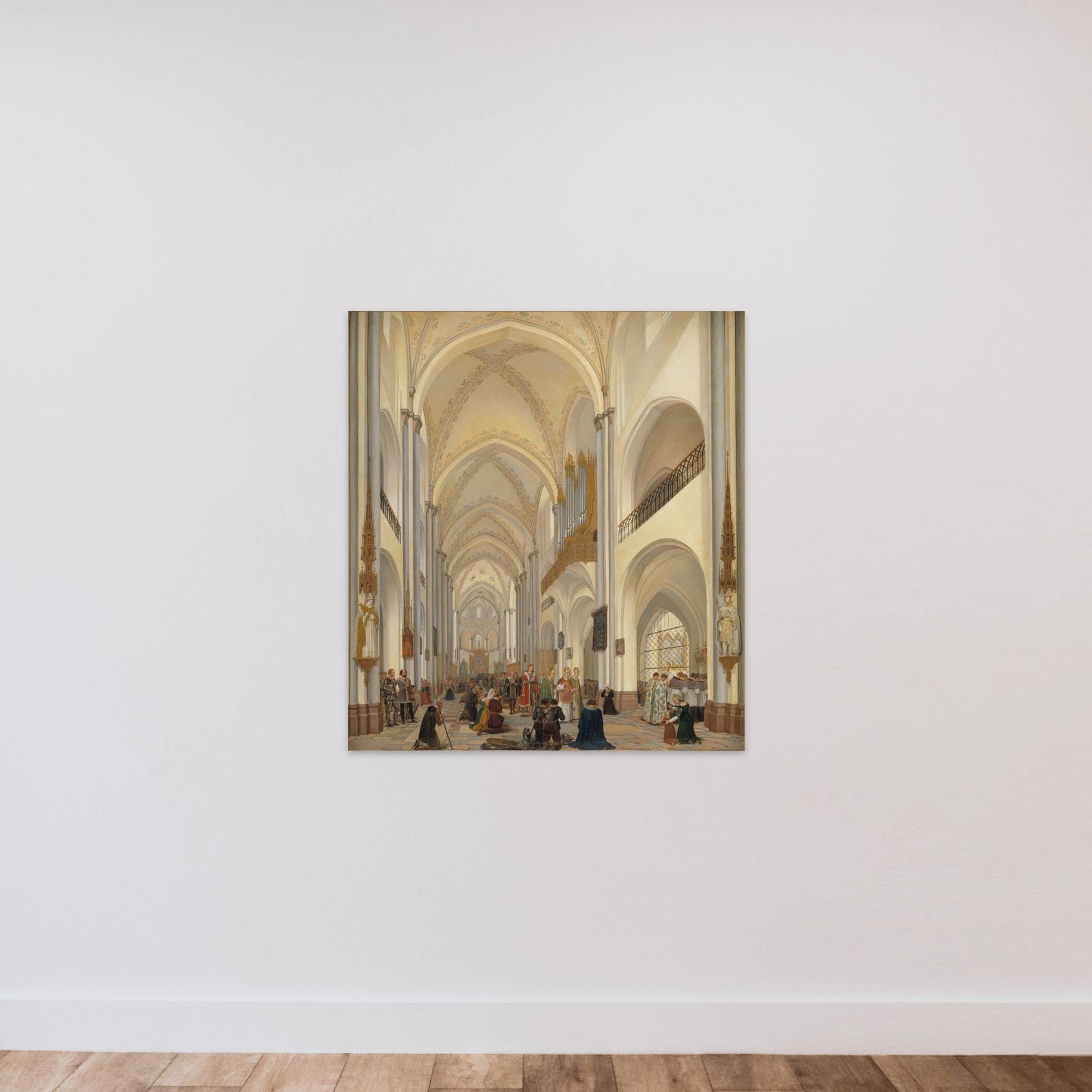 Det indre af Roskilde Domkirke unframed — shown to scale