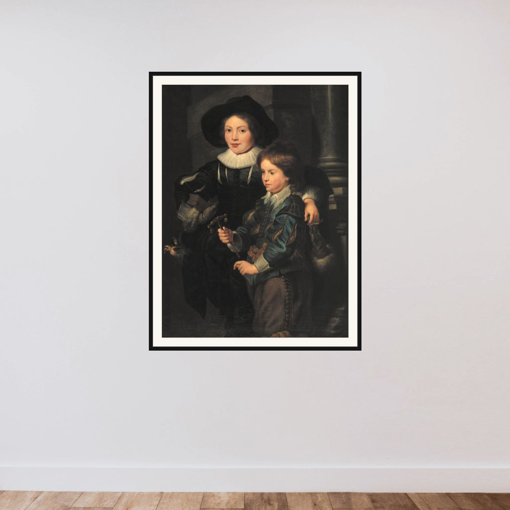 Rubens' sønner framed — shown to scale
