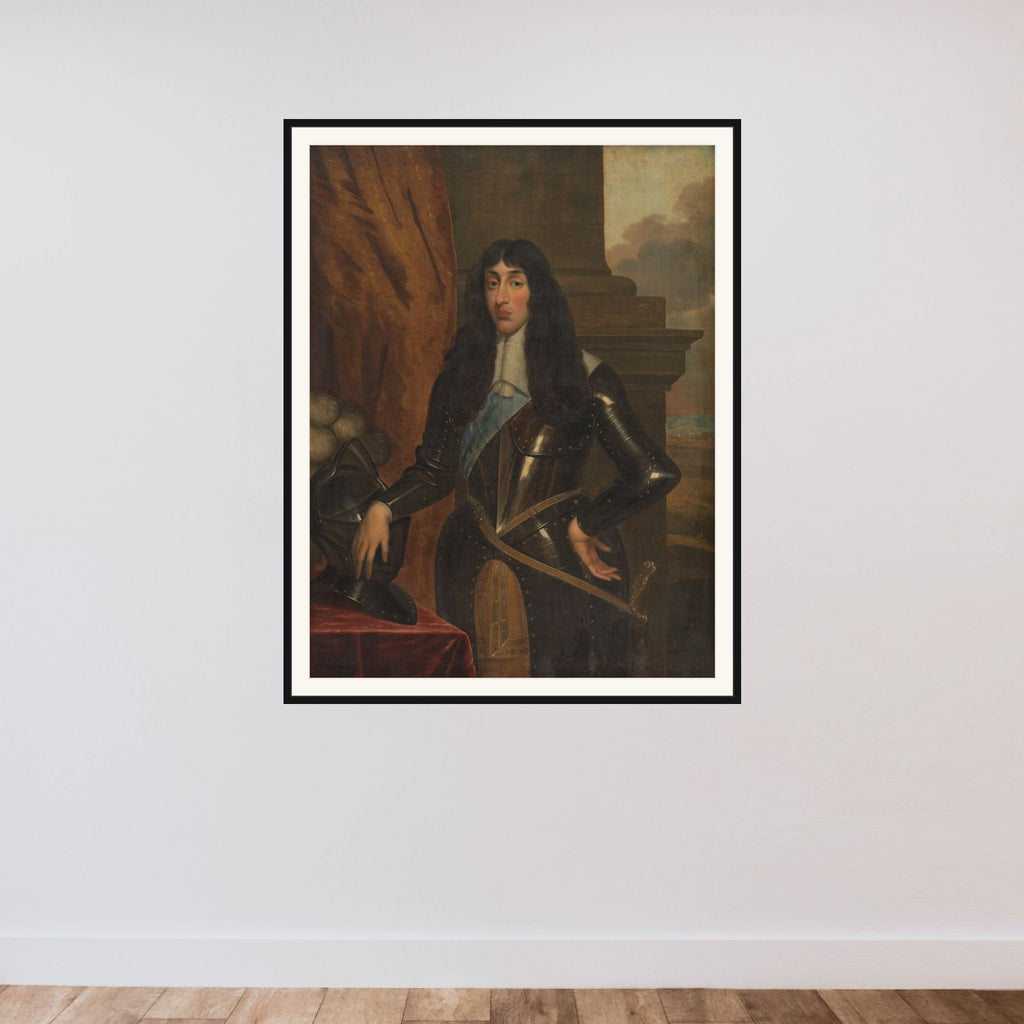 Portræt af prins Heinrich af England framed — shown to scale