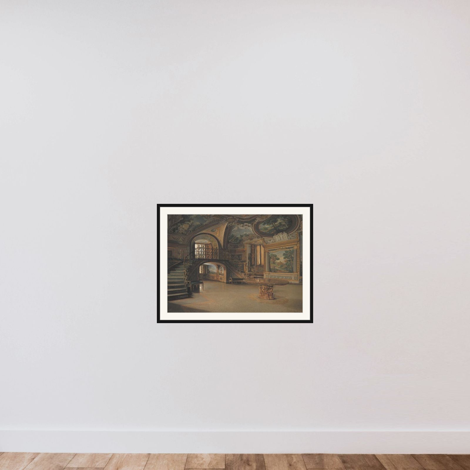 En sal i Palazzo Borghese framed — shown to scale