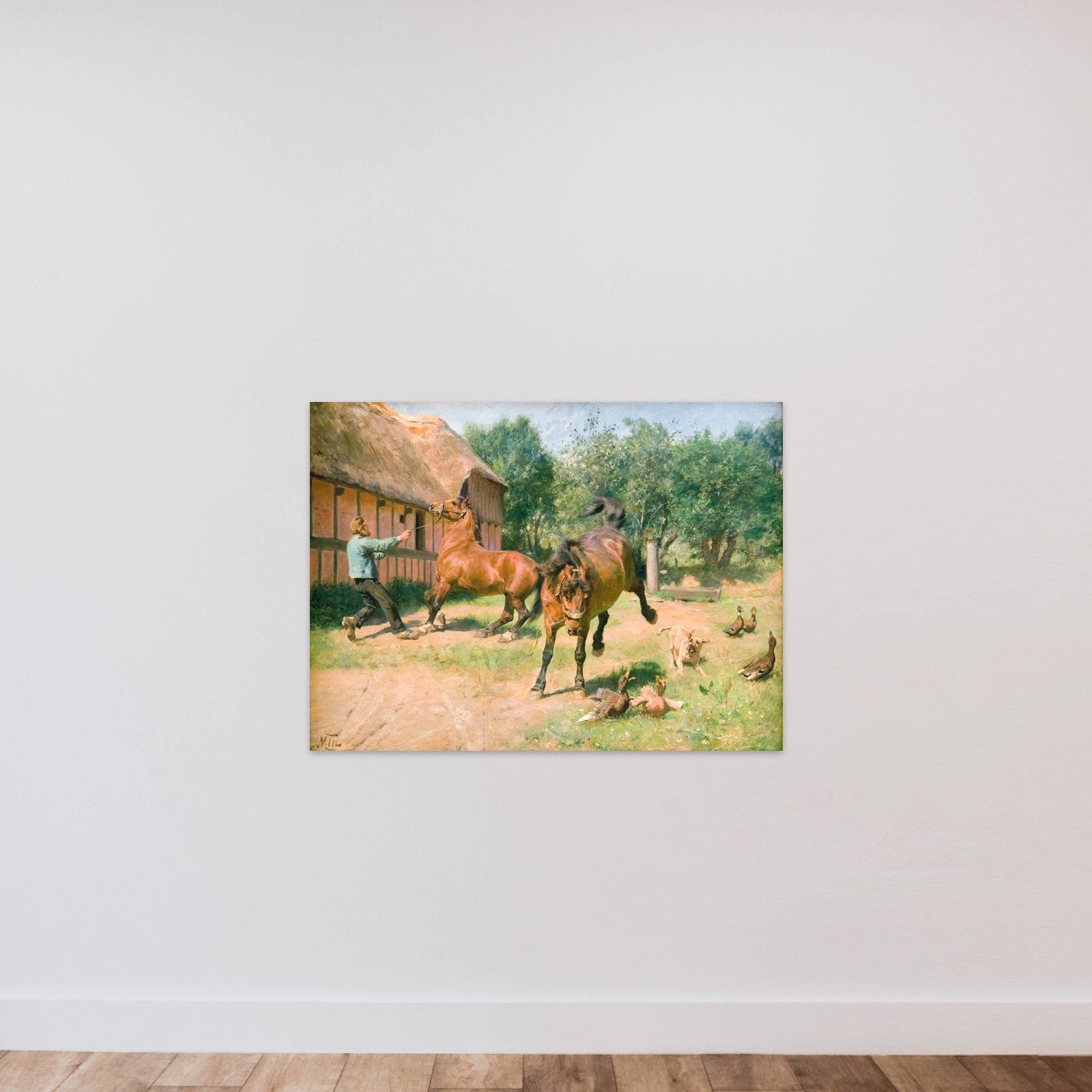 Kåde heste unframed — shown to scale