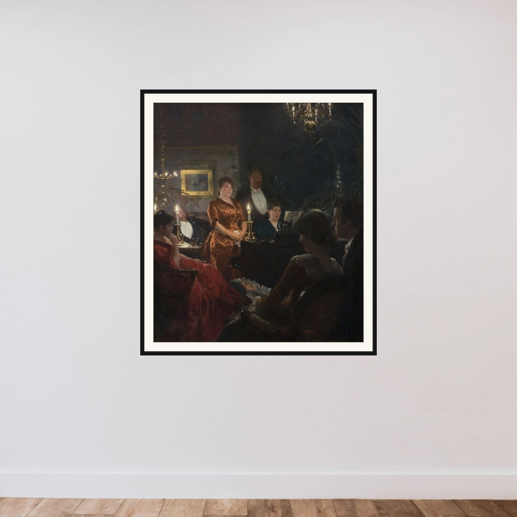 En duet framed — shown to scale