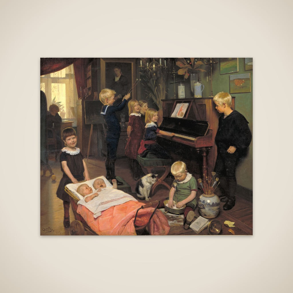 "Koncert". Kunstnerens børn og deres legekammerater unframed print