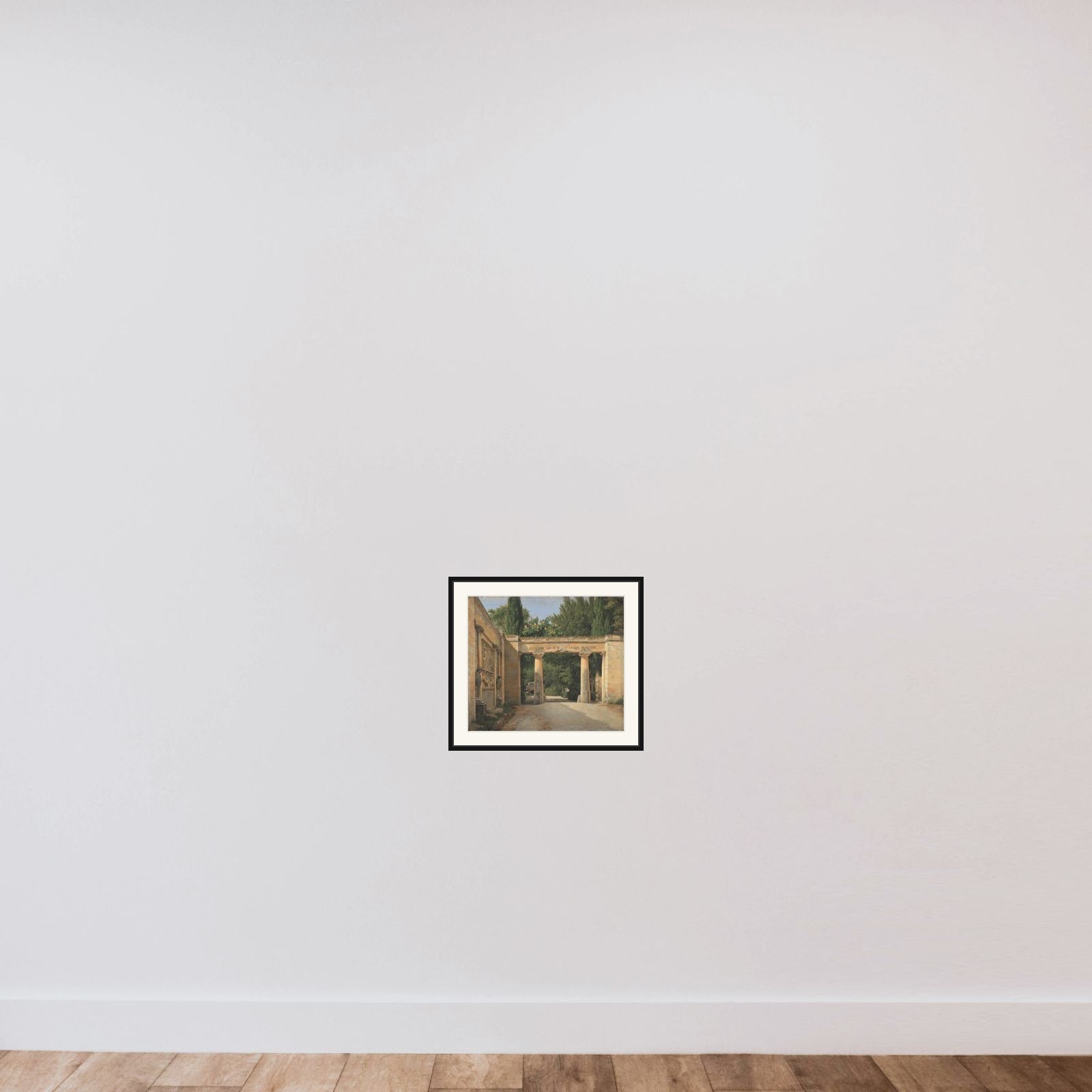 Parti i Villa Borgheses have framed — shown to scale