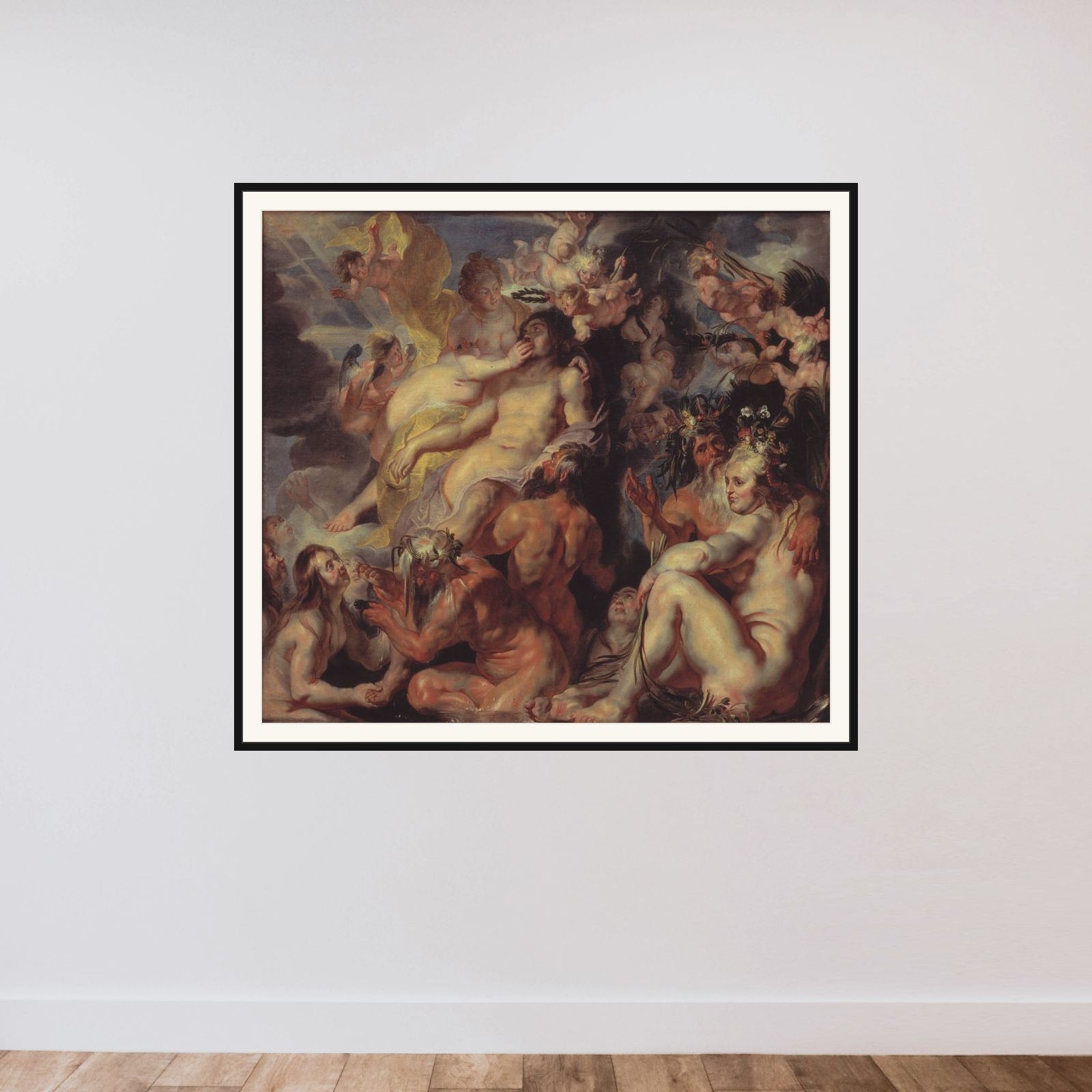 Æneas' apoteose framed — shown to scale