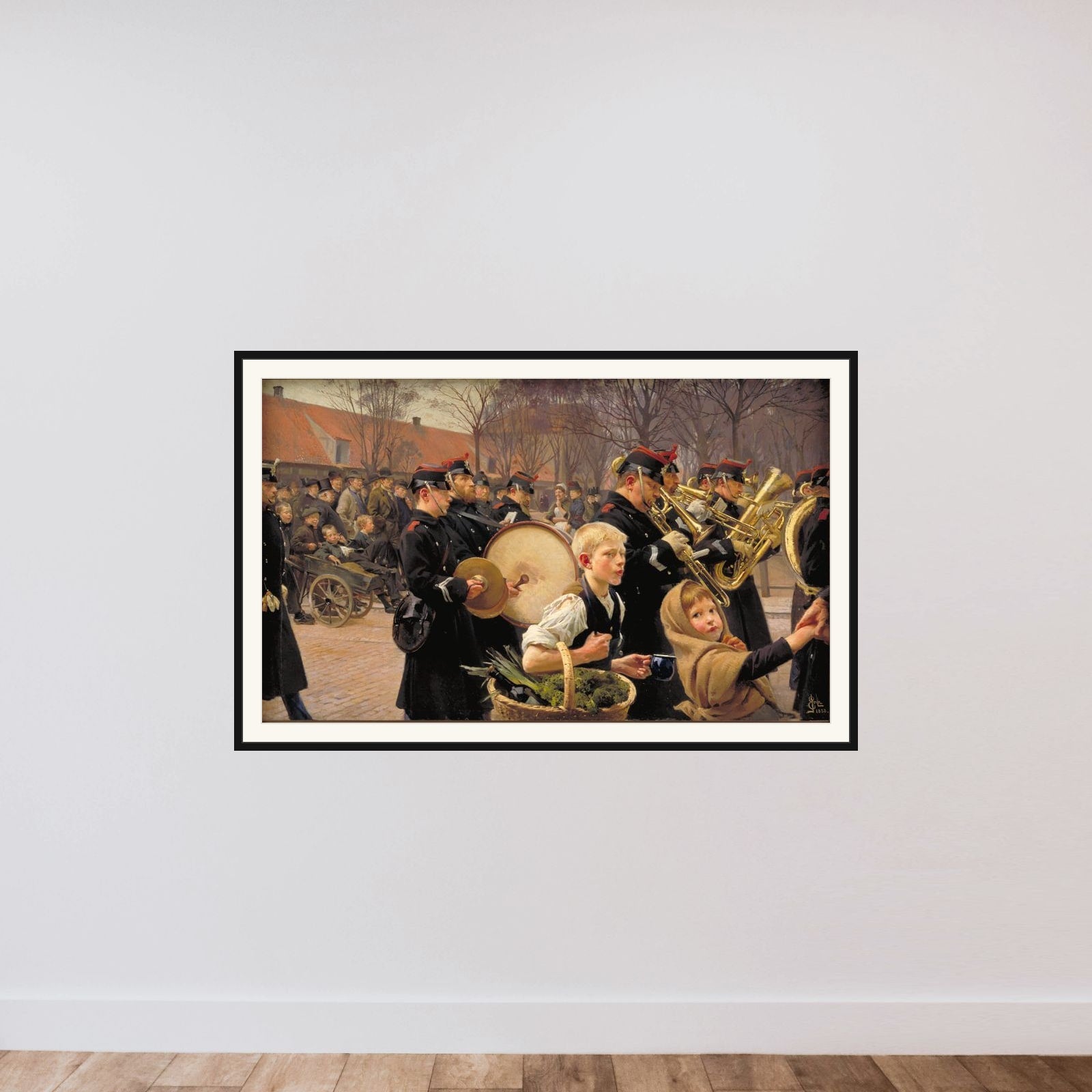 Vagtparade framed — shown to scale