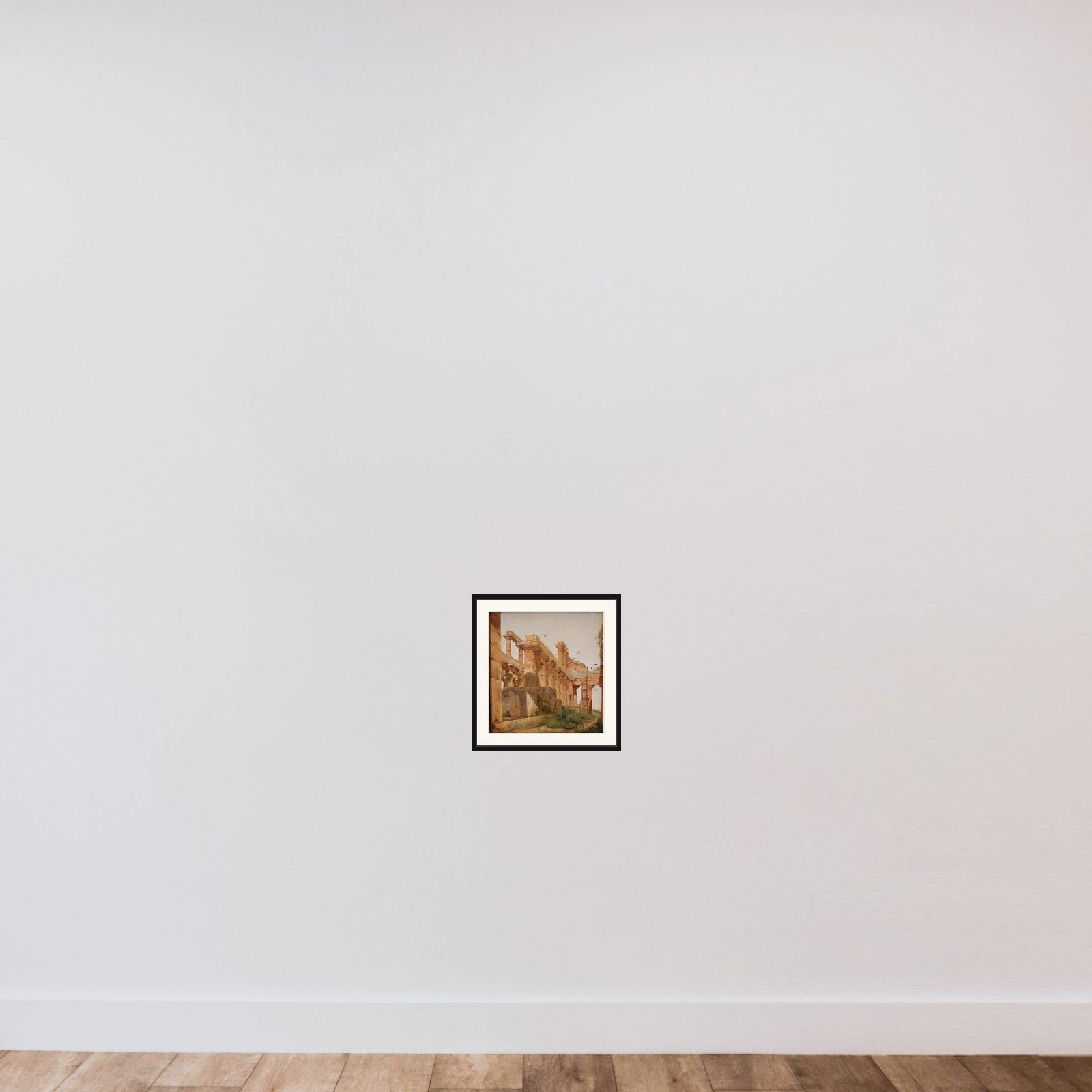 Heratemplet i Pæstum framed — shown to scale