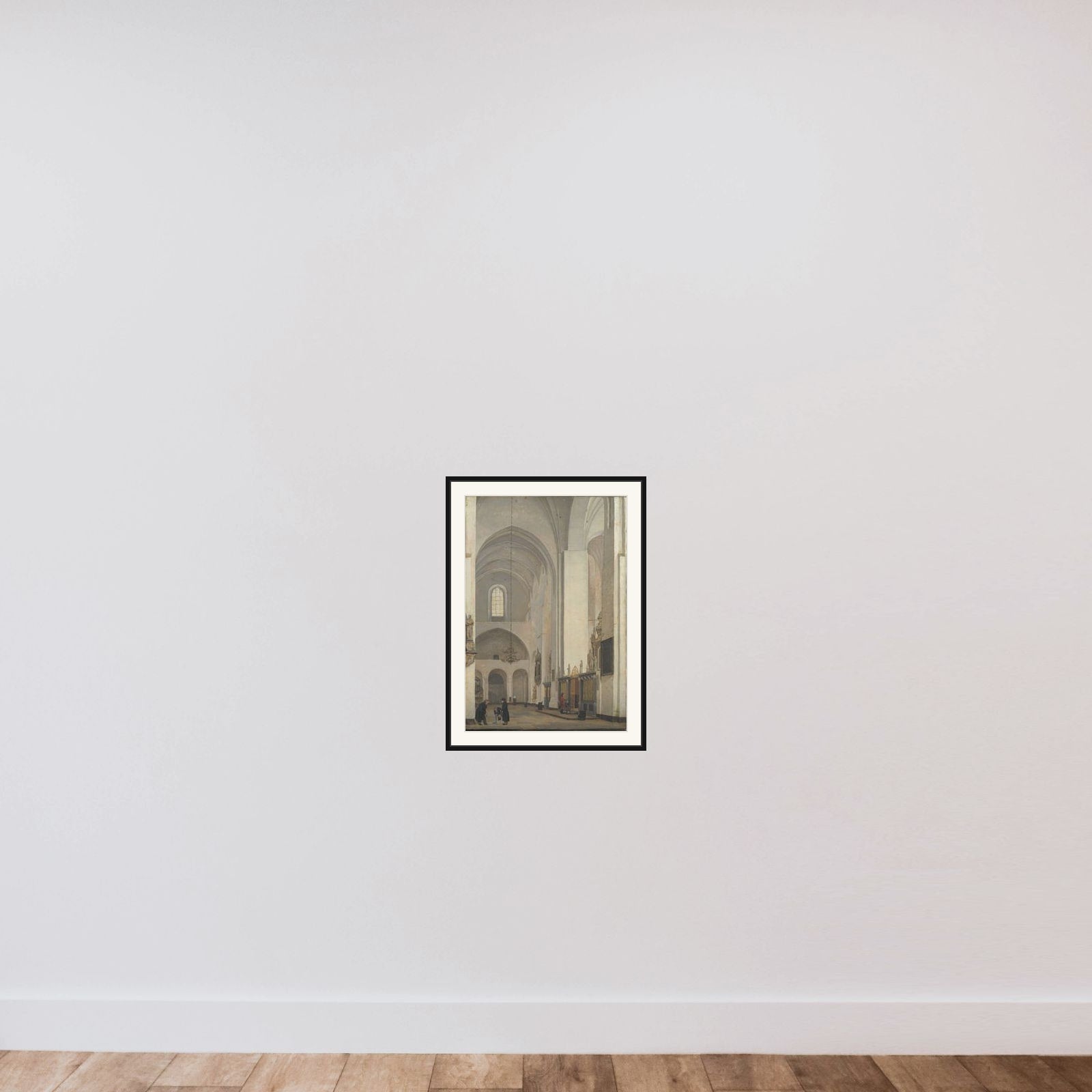 Parti i Århus Domkirke framed — shown to scale